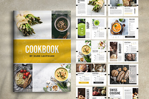 Cookbook Layout, a Print Template by Grkic Creative
