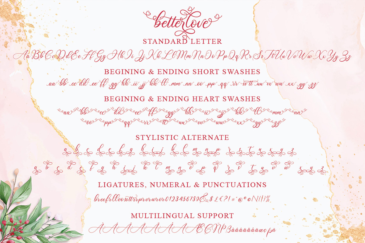 Betterlove Calligraphy, a Script Font by Almeera Std (Photo 9 of 10)
