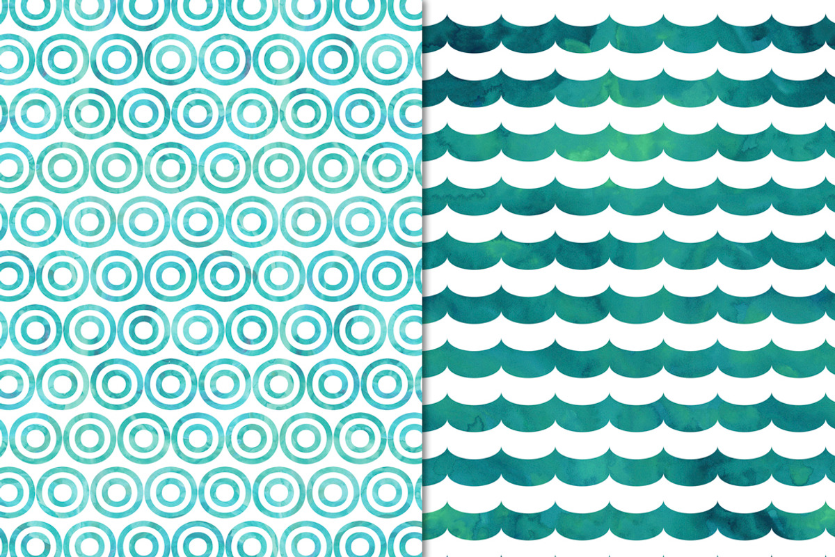 Cool Watercolor Pattern Backgrounds, a Pattern Graphic by Paper Element (Photo 5 of 5)