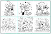 57 Halloween Activity Coloring Pages, a Seasonal Illustration by Nuvame Arts & Designs (Thumbnail 7 of 11)