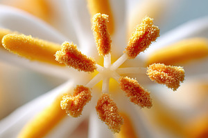 Close-up of a vibrant orange and white flower, a Nature Photo by AlyaAnd
