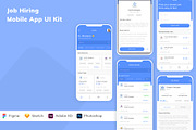 Job Hiring Mobile App UI Kit, an UI Kit Template by Betush