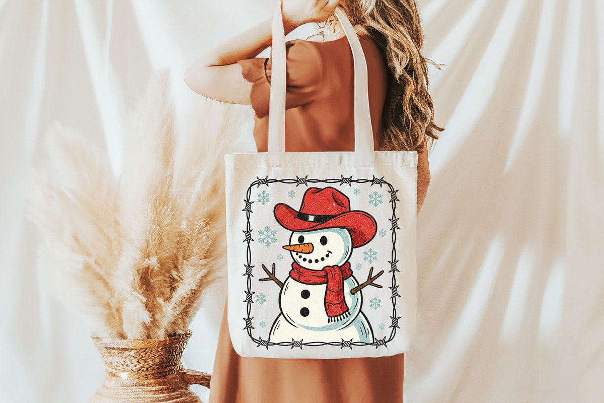 Cowboy Snowman Christmas Glitter Png, an Illustration by Libby Wishes (Photo 6 of 9)