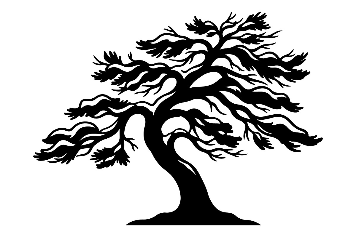 Windblown Tree Silhouette, an Object Graphic by Gfx_Store (Photo 3 of 16)