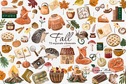 Fall Clipart Collection, a Seasonal Illustration by Leonaa art (Thumbnail 1 of 9)
