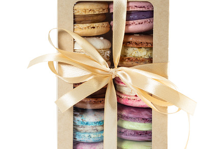 Different colorful macarons
