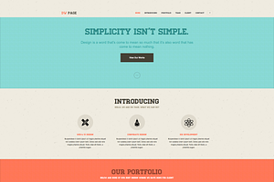DW One Page Retro - WordPress Theme