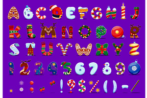 Merry Christmas Font, Xmas Letters