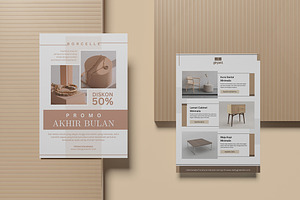 A4 flyer on wood mockup, a Flyer Template by Creative_A23