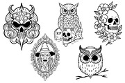 Dark Horror Tattoo stamps procreate, a Brush Add-On by aivos (Thumbnail 3 of 7)