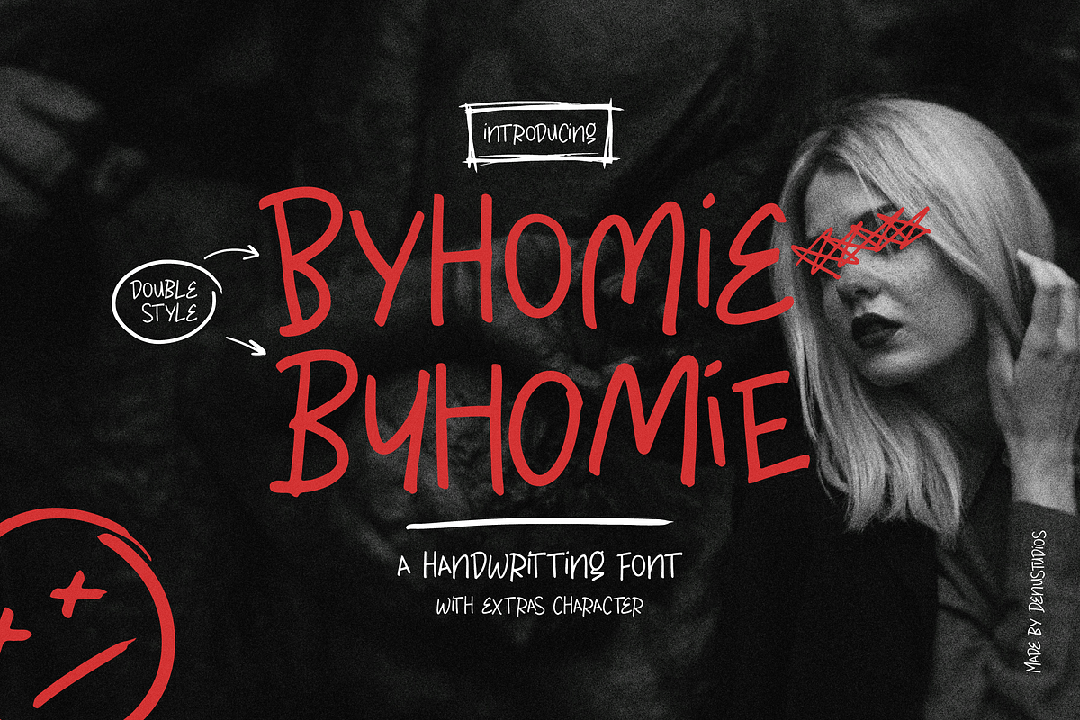 ByHomie | Handwritting Font, a Handwritten Font by Denustudios (Photo 1 of 12)