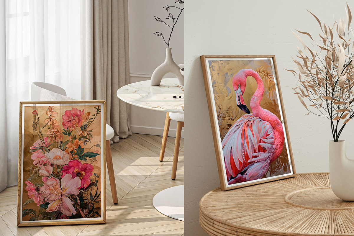 Golden Dreams – Surreal Floral & Abs, a Decorative Illustration by O m N i  Studio (Photo 3 of 16)