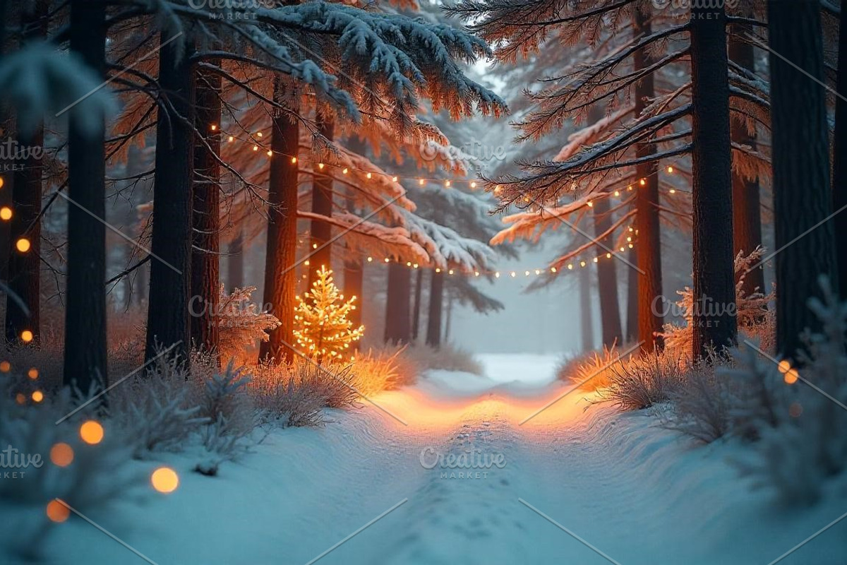 Christmas Forest Path | Stock Photo, a Holiday Photo by Aura Canyon HQ (Photo 1 of 7)