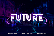 Onerta - Neon Futuristic Font, a Sans Serif Font by Iqsiart Studio (Thumbnail 5 of 12)