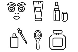 Beauty Icons Set 1 Procreate Brush