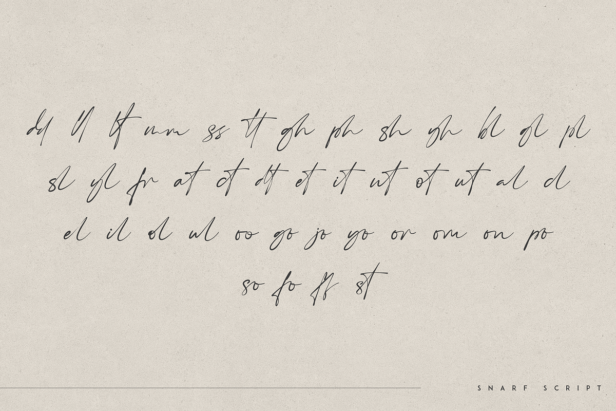 Snarf modern script, a Script Font by Only Fonts (Photo 8 of 10)