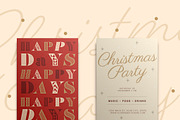 Typographic Christmas Invitation, an Invitation Template by Juan ePrint Shop (Thumbnail 2 of 2)