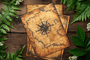 Antique Compass Map Scrapbook Paper, a Background Graphic by V Design Creator (Thumbnail 10 of 10)