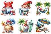 Watercolor Beach Gnomes Collection, a Seasonal Illustration by DreamArtGraphic (Thumbnail 4 of 4)