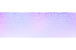 White circuit line pattern on purple, a Technology Illustration by art PVP - market