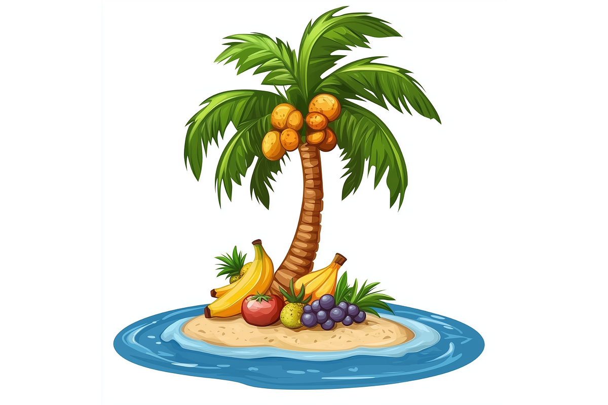 Prompt Tropical Palm Tree Clipart, a Decorative Illustration by Creative design (Photo 7 of 7)