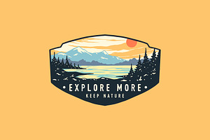 Outdoor badge illustration