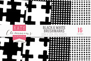 Black & White brush marks paper pack, a Pattern Graphic by Katy Clemmans (Thumbnail 5 of 5)