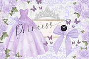 Princess Quinceañera Purple Clipart, an Illustration by BigCakeBee (Thumbnail 1 of 3)