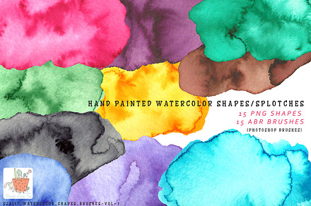 Watercolor Shapes Brushes Vol 3