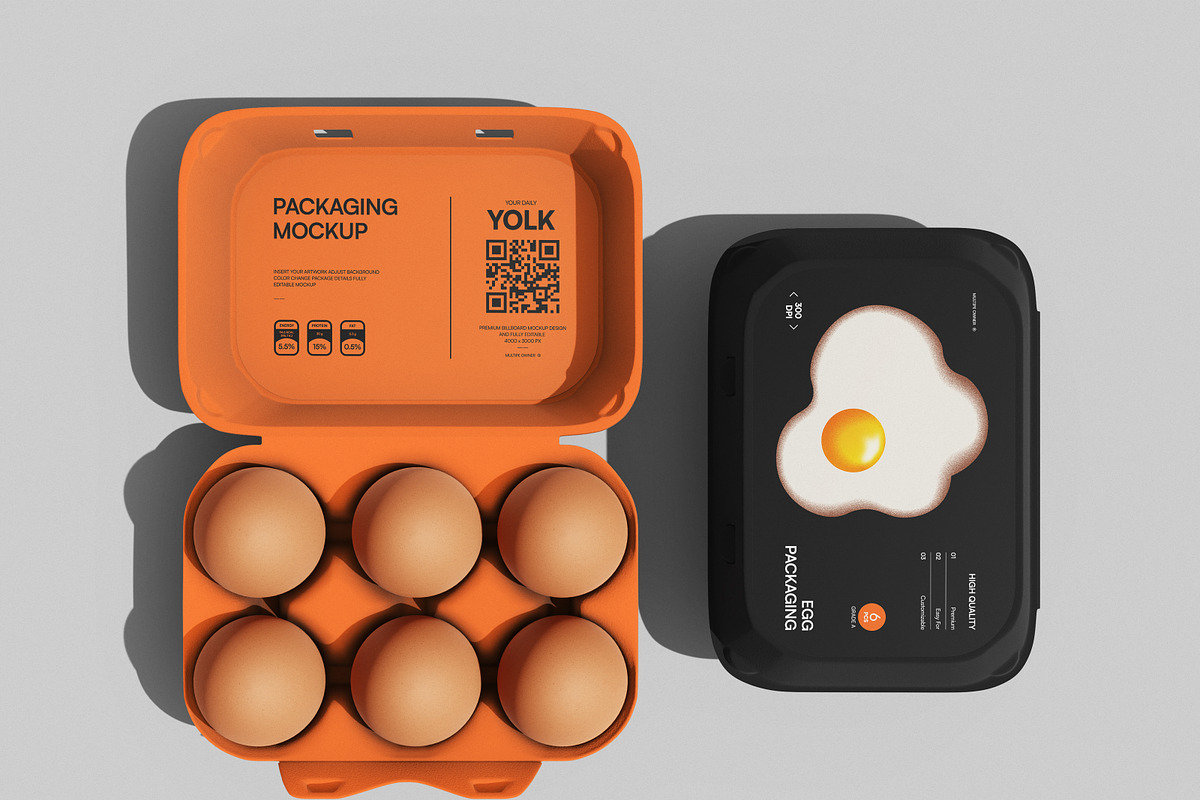 Egg Packaging Mockup, a Packaging Mockup by Brand Earth (Photo 4 of 4)