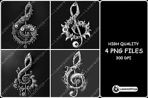 Creepy Alien Eyes Musical Note, a Background Graphic by LaseredNinja