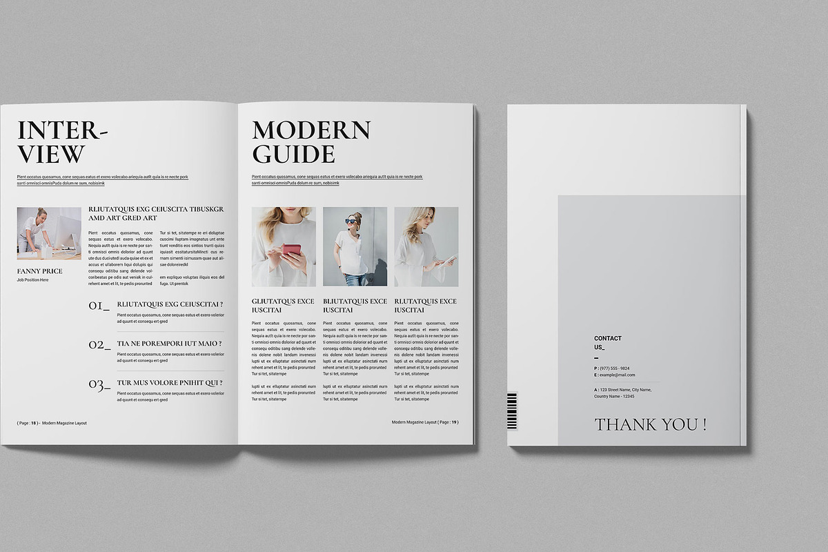Modern Magazine Template preview 8