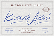 Kyani Akti, a Handwritten Font by George Bourle (Thumbnail 1 of 9)