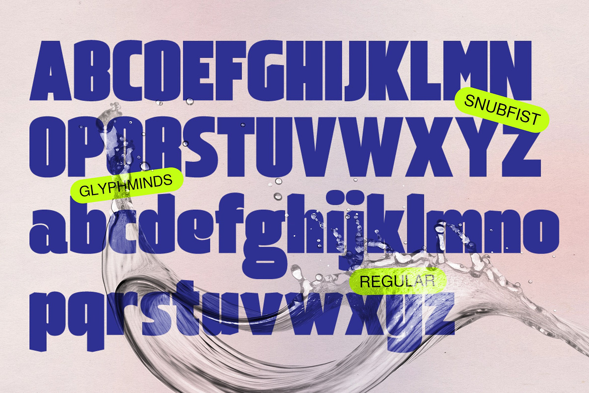 Snubfist Display Typeface, a Sans Serif Font by Glyphminds Studios (Photo 11 of 11)
