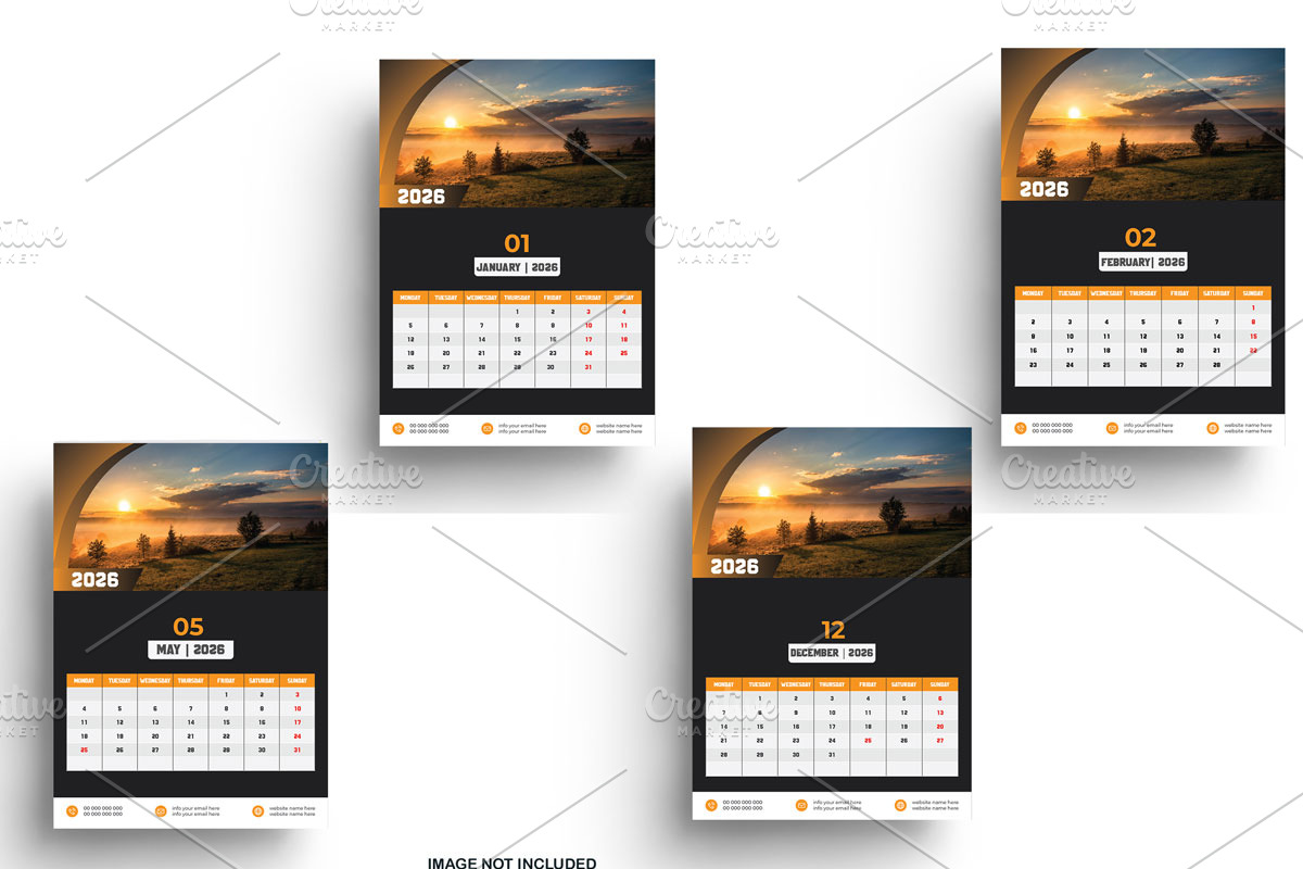 2026 Wall Calender template, a Magazine Template by graphics city (Photo 1 of 2)