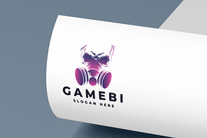 Gamebi Skull Gas Mask Logo, a Branding & Logo Template by Design_Planet