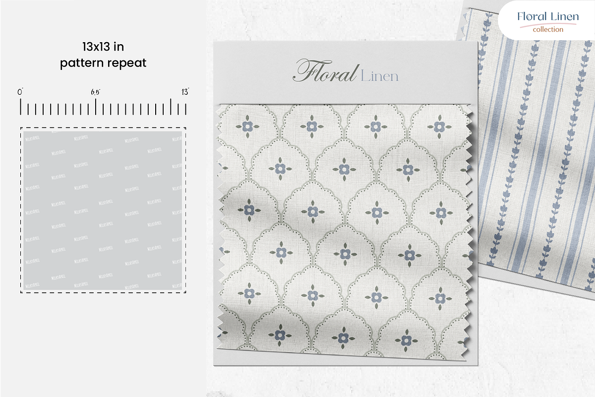 Floral Linen - Seamless Patterns, a Pattern Graphic by InaCorart (Photo 5 of 6)
