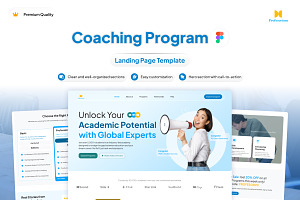 Coaching Program Landing Page, a Landing Page Template by Font Kingdom