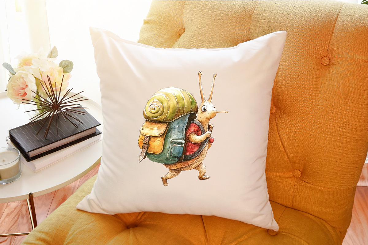 Watercolor Snail, Cute Snail Clipart, an Illustration by Sublimation Artist (Photo 6 of 6)