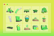 Garden Tool Set & Equipment 3D Icon, an Object Illustration by twinstd (Thumbnail 6 of 6)