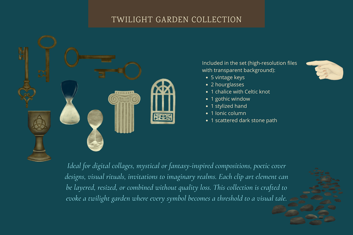Twilight Garden Vintage Collection, a Decorative Illustration by StudioLapis (Photo 4 of 8)