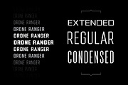 Drone Ranger PRO Font Family, a Sans Serif Font by Vintage Type Company (Thumbnail 3 of 12)
