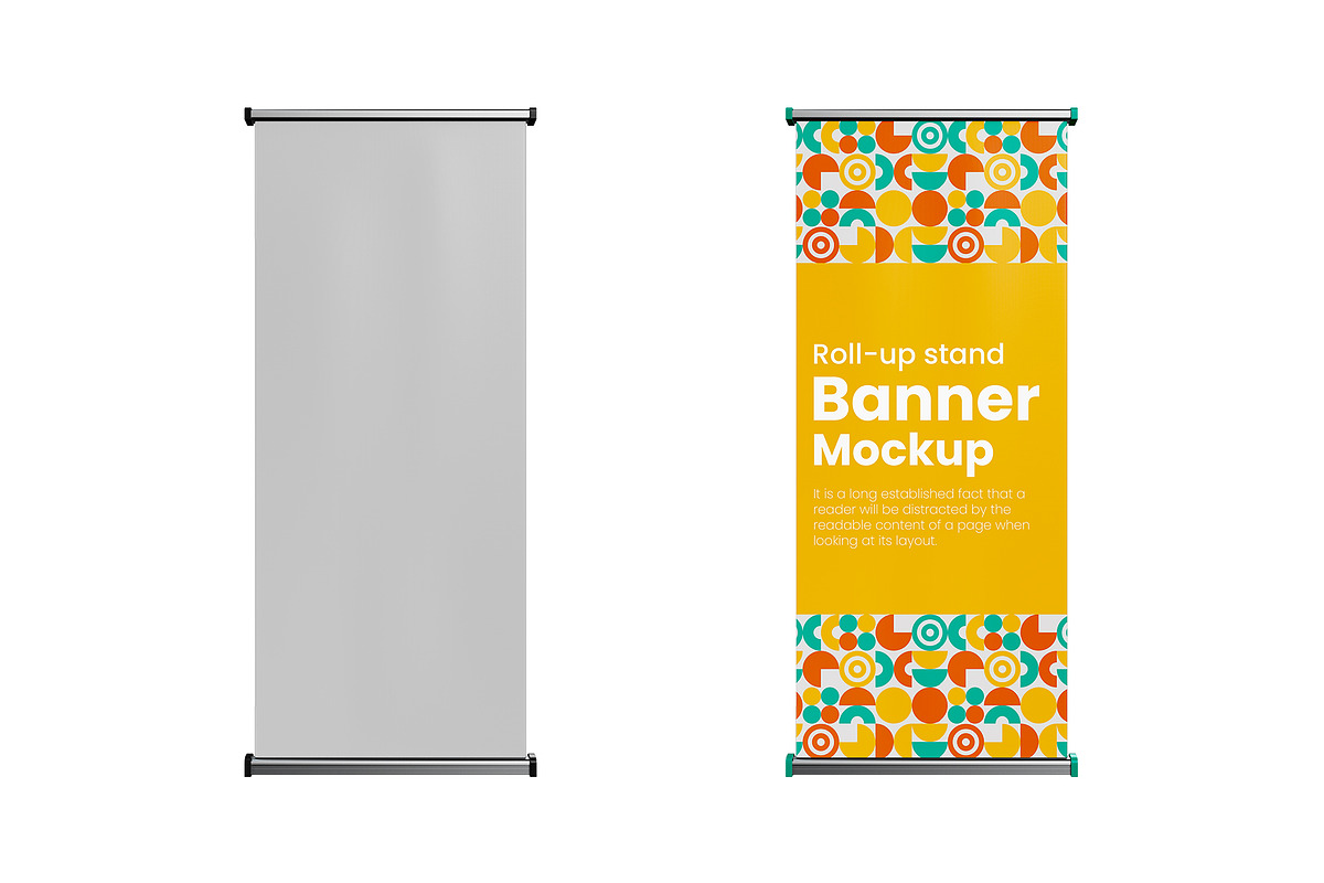 Roll-Up Standing Banner Mockup, a Product Mockup by Mockupfit