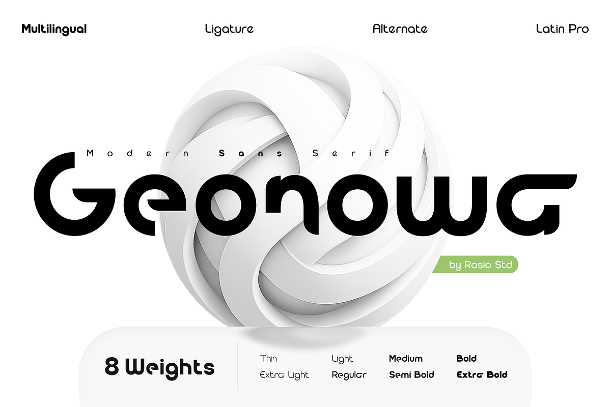 Geonowa Modern Sans Serif Font, a Sans Serif Font by Rasio Studio (Photo 1 of 13)