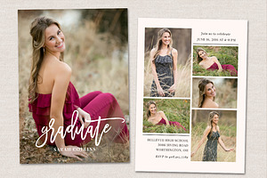 Graduation Card Ivitation Template