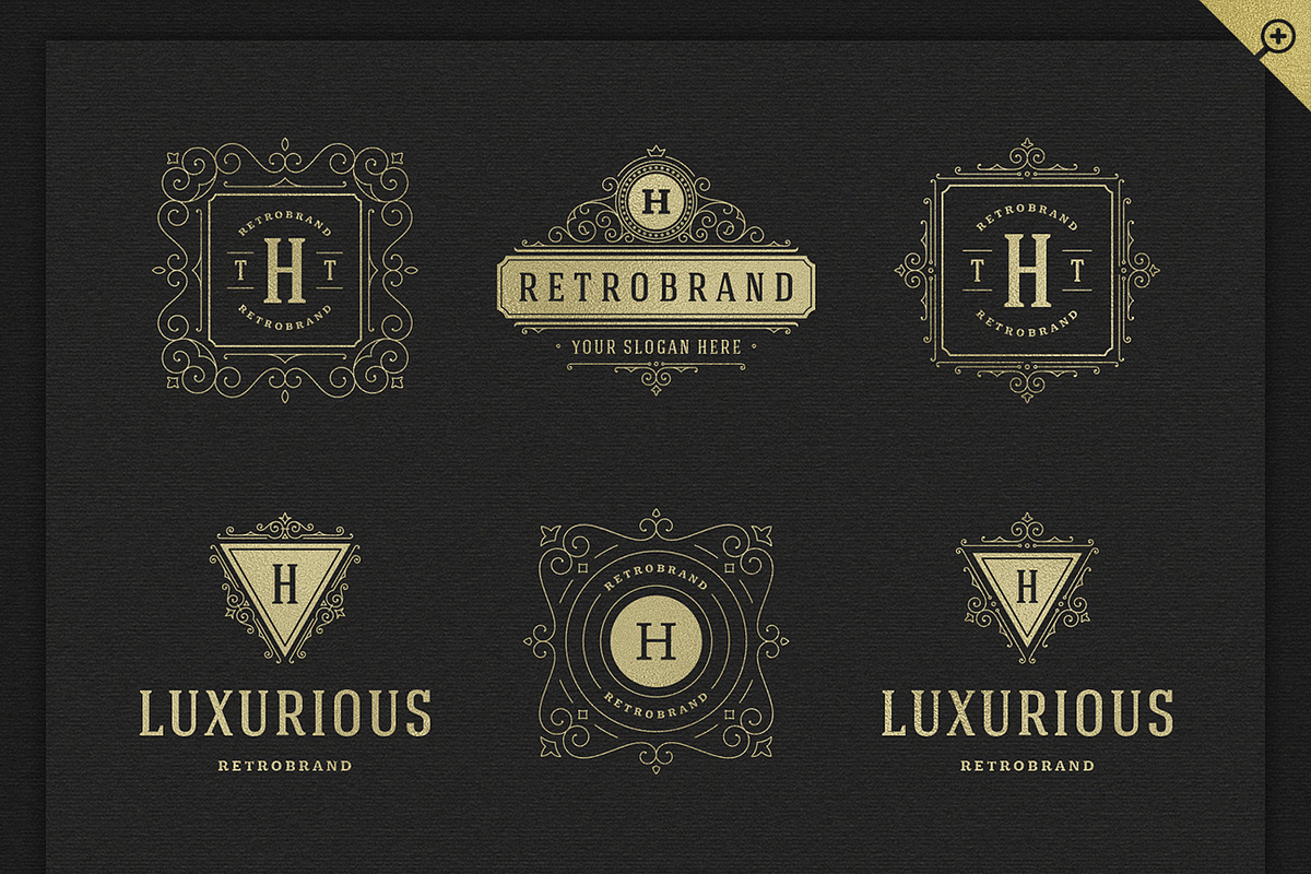 500 ornaments logos & monograms, a Branding & Logo Template by Vasya Kobelev (Photo 20 of 31)