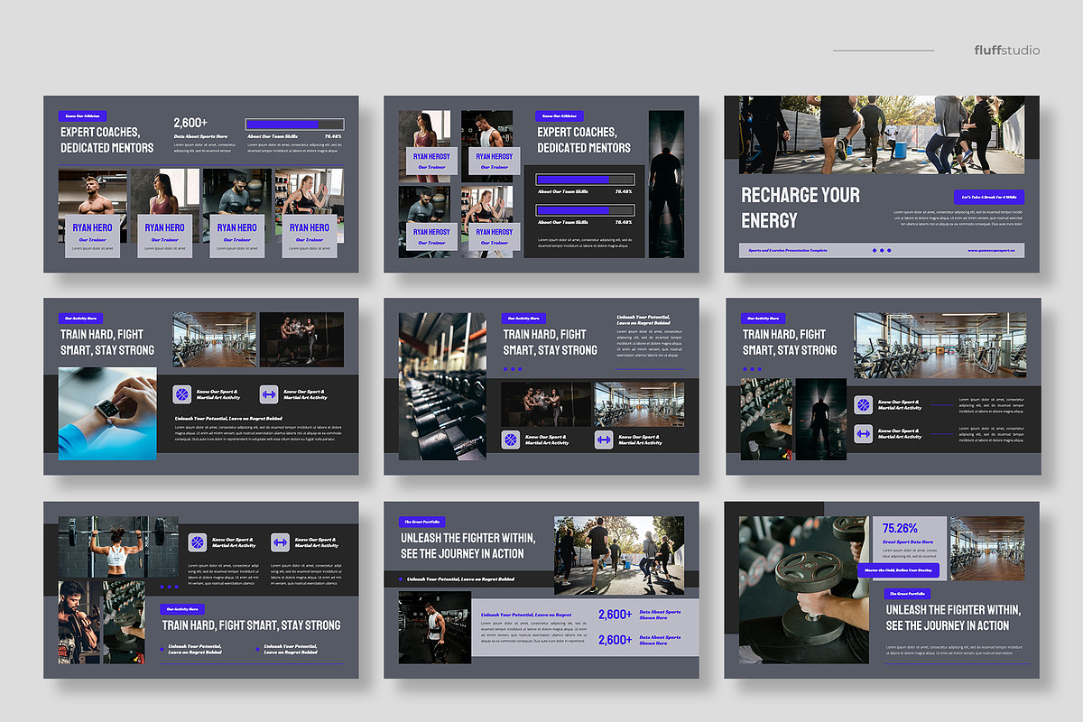 Sport & Fitness Google Slides, a Presentation Template by fluffstudio (Photo 3 of 4)
