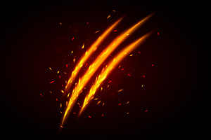 Burning Cut Tracks From Animal Claw