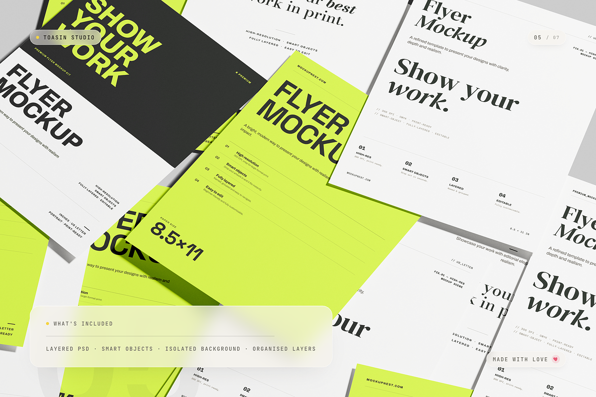US Letter Flyer Mockup, an Advertising Mockup by Toasin Studio (Photo 5 of 7)