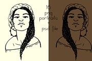 Hand-drawn Female portraits, an Illustration by Mandarinkas art (Thumbnail 8 of 12)